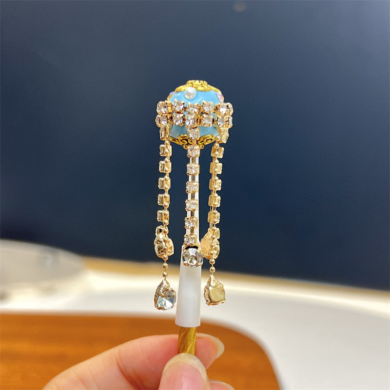 Wholesale Rhinestone Tassel Alloy Loose Beads